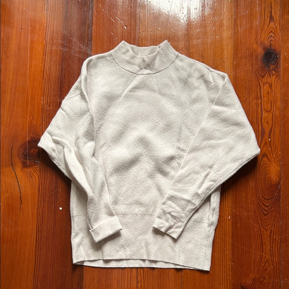 Women’s Cream Mock Neck Sweater